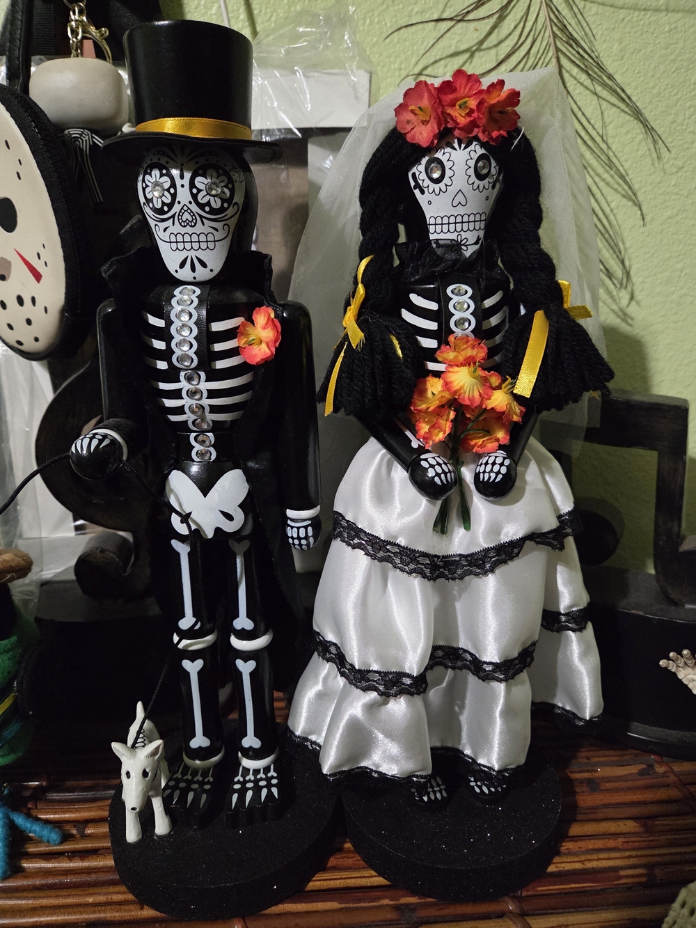 Day of the Dead Skeleton Bride and Groom Set